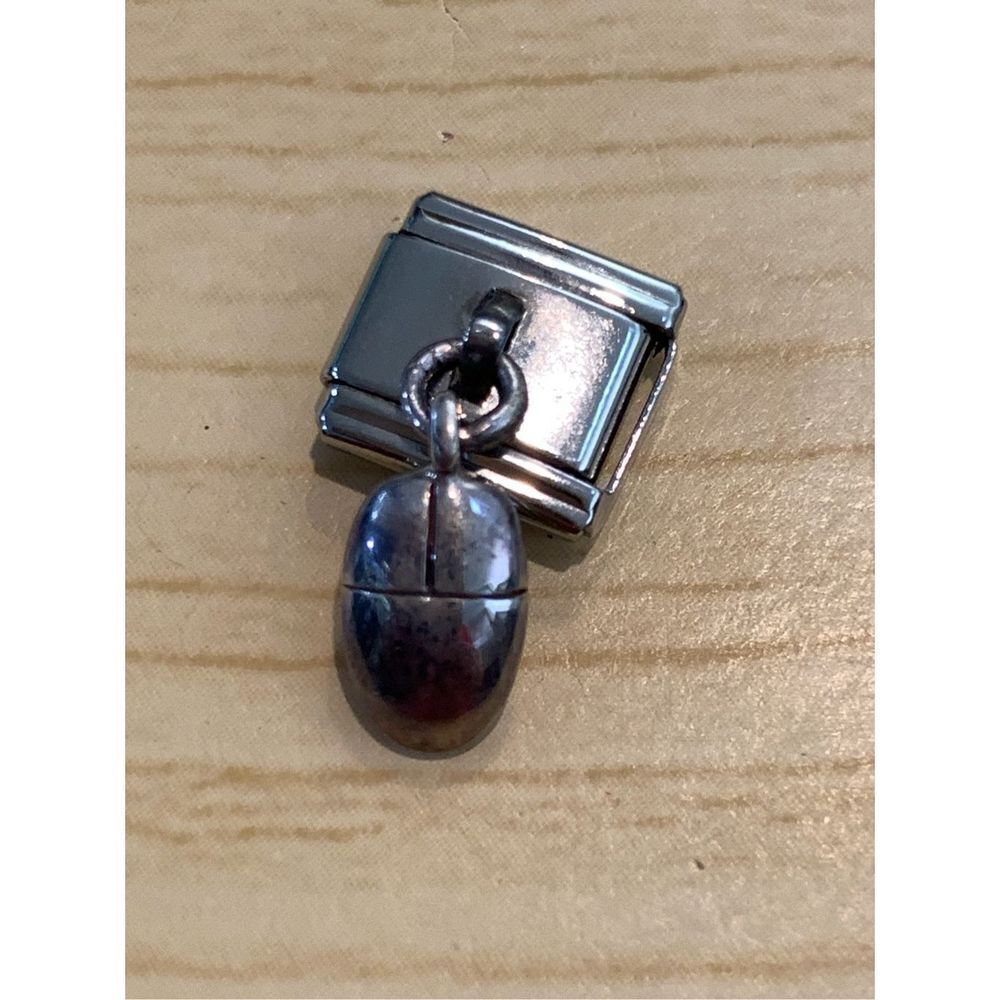 .925 Computer Mouse dangling from Italian Charm